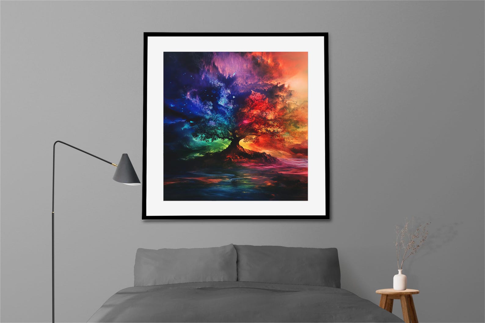 Modern Abstract Tree Art With Vibrant Colors | Abstract Tree Art Print ...