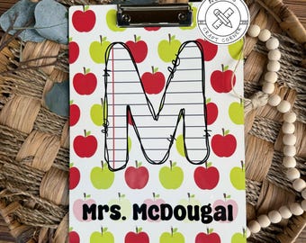 Personalized Teacher Clipboard | Apples | Teacher Appreciation