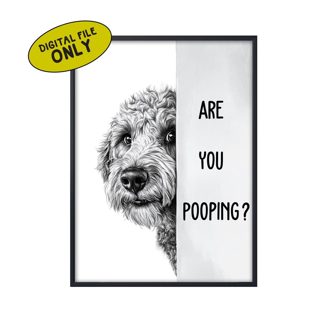 Funny Labradoodle Dog Are You Pooping, Labradoodle Dog Poster ...