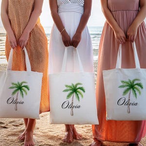 Welcome Tote Bag, Destination Wedding Welcome Totes, Palm Tree Welcome Tote, Beach Wedding Welcome Tote, Destination Wedding Tote Bag