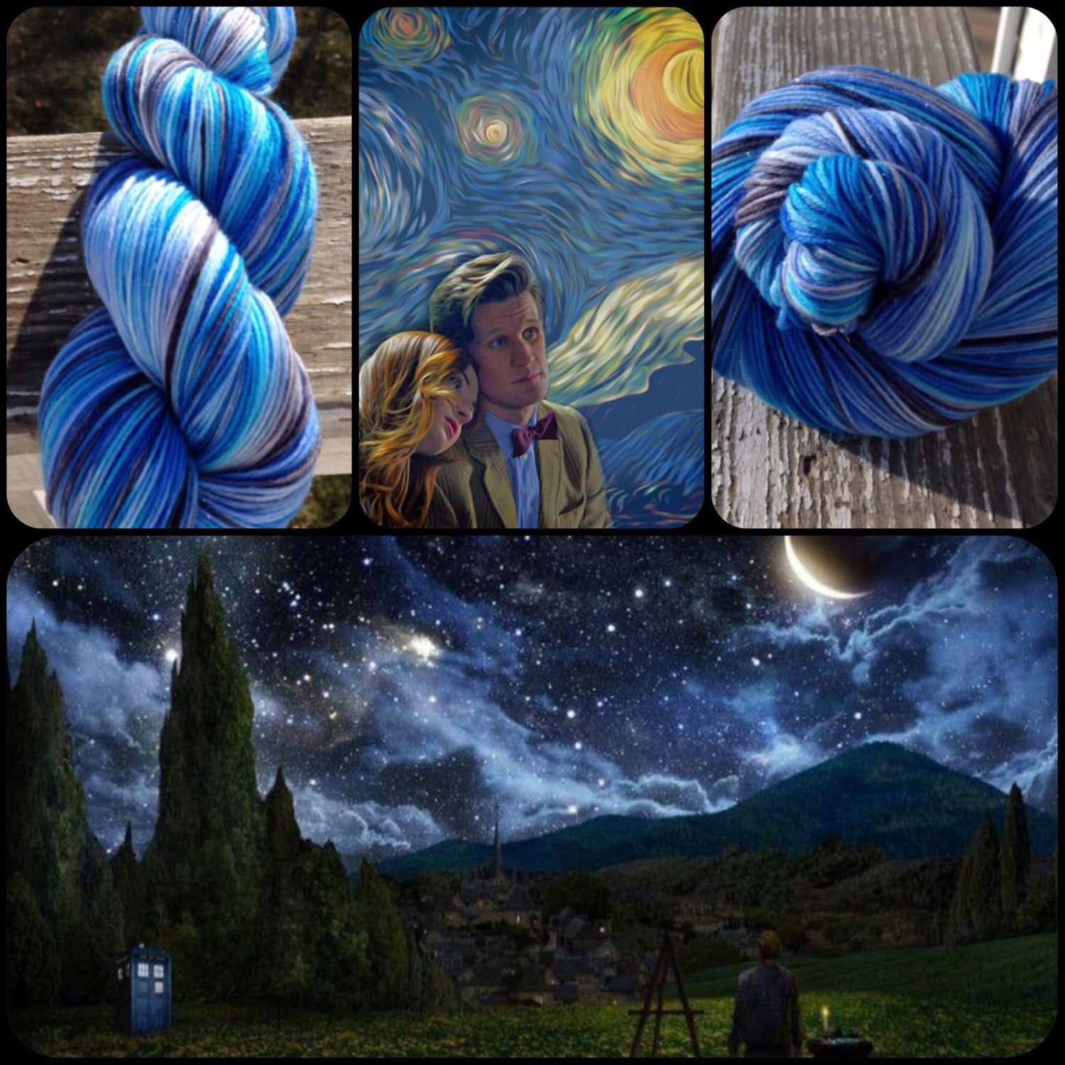 Vincent's Sky -- Sparkle Sock Yarn/ 438 yds