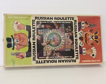 1979 Russian Roulette Board Game Selchow and Richter Vintage Toys Puzzles