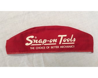 Snap-On-Tools Mechanics Skull Cap pre-1960s Red The Choice Of Better Mechanics