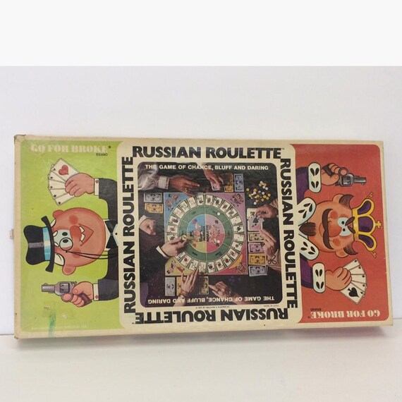 Vintage 1975 Russian Roulette Board Game, Complete & Great