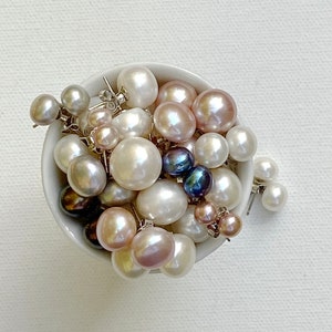 Cultured Freshwater Pearl and Sterling Silver Studs