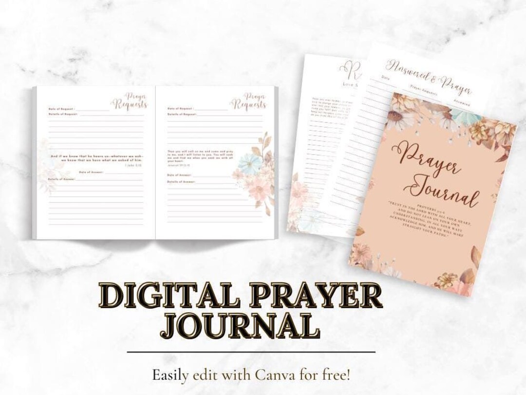 Christian Journal Digital Planner | Digital Prayer Journal | Prayer ...