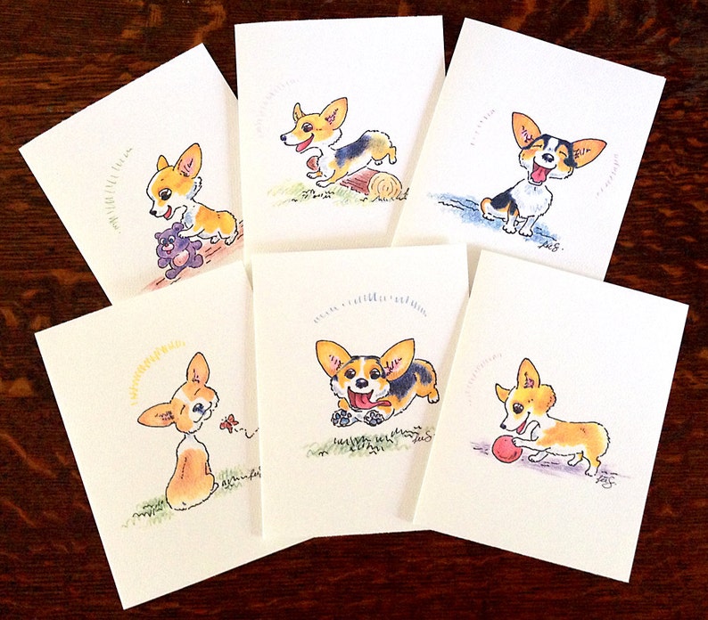 Pembroke Welsh Corgi Notecards Set of 6 image 5