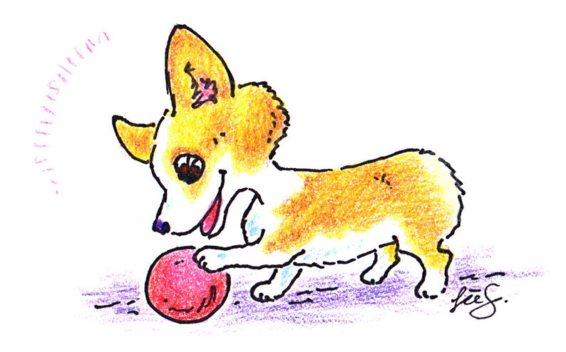 Pembroke Welsh Corgi Notecards Set of 6 image 3