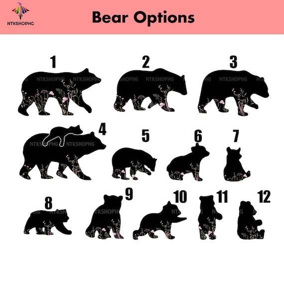 Custom Mama Bear Suncatcher, Custom Bear Family Suncatcher, Gift For Mom, Bear Gifts, Mothers Day Gift, Mom Birthday Gift, Window Hanging