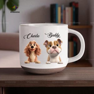 Personalized Dog Breed Mug: Custom Pet Portrait Coffee Cup