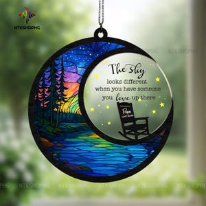 Memorial Gift, The Sky Looks Different Suncatcher Memorial, Sympathy Gift, Bereavement Gift, Loss of Mom, Loss Of Father, Remembrance Gift