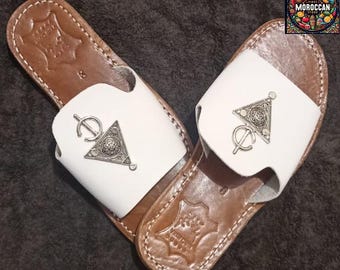 Sandalias Marroquíes De Paja Hechas A Mano - Diseño Negro Y Naranja Para El Verano | Berbere Design