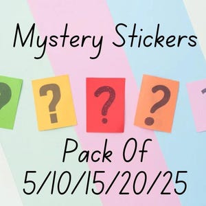 Surprise Sticker Pack - 5/10/15/20/25 Stickers | Choose Your Color Theme