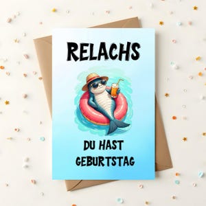 Carte d'anniversaire amusante | Cadeau humoristique pour amis et partenaires | DÉTENDEZ-VOUS | carte pliante amusante avec enveloppe