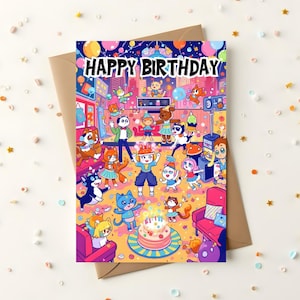 Carte d'anniversaire amusante | Cadeau humoristique pour amis et partenaires | Parfait pour tout anniversaire | jolie carte pliante avec enveloppe