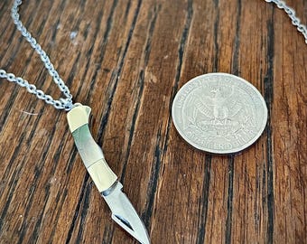 Mini pocket knife necklace