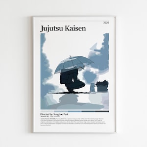 Jujutsu Kaisen Poster, Jujutsu Kaisen Anime Print, Anime Poster, Anime Manga Art Print, Minimalist Poster, Vintage Retro Print