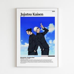 Jujutsu Kaisen Poster, Jujutsu Kaisen Anime Print, Anime Poster, Anime Manga Art Print, Minimalist Poster, Vintage Retro Print