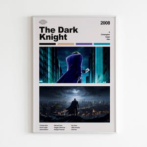 The Dark Knight Movie Poster, Canvas Wall Art, Personalized gift, Art Print, Home Decor
