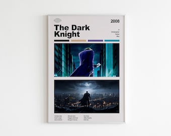 The Dark Knight Movie Poster, Canvas Wall Art, Personalized gift, Art Print, Home Decor