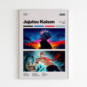 Jujutsu Kaisen Poster, Jujutsu Kaisen Anime Print, Anime Poster, Anime Manga Art Print, Minimalist Poster, Vintage Retro Print