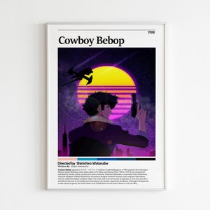 Cowboy Bebop Poster | Cowboy Bebop Print | Anime Poster | Anime Manga Art Print | Minimalist Poster | Vintage Retro Print | Flexible Sizes