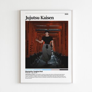 Jujutsu Kaisen Poster, Jujutsu Kaisen Anime Print, Anime Poster, Anime Manga Art Print, Minimalist Poster, Vintage Retro Print