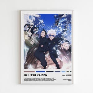 Jujutsu Kaisen Poster, Jujutsu Kaisen Anime Print, Anime Poster, Anime Manga Art Print, Minimalist Poster, Vintage Retro Print