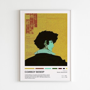 Cowboy Bebop Poster | Cowboy Bebop Print | Anime Poster | Anime Manga Art Print | Minimalist Poster | Vintage Retro Print | Flexible Sizes