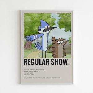Regular Show, Regular Show Poster, Minimalist Poster, Wall Decor, Epic TV Series Poster