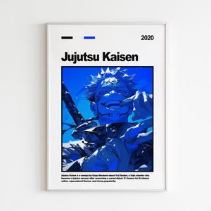 Jujutsu Kaisen Poster, Jujutsu Kaisen Anime Print, Anime Poster, Anime Manga Art Print, Minimalist Poster, Vintage Retro Print