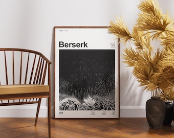 Berserk Guts Anime Manga Art Print | Minimalist Poster