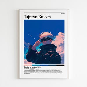 Jujutsu Kaisen Poster, Jujutsu Kaisen Anime Print, Anime Poster, Anime Manga Art Print, Minimalist Poster, Vintage Retro Print