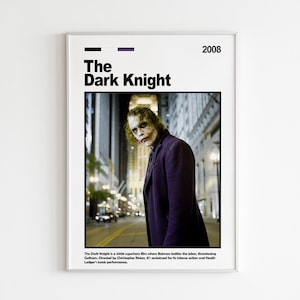 The Dark Knight Movie Poster, Canvas Wall Art, Personalized gift, Art Print, Home Decor