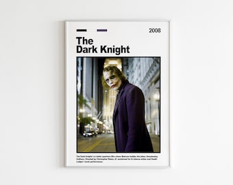 The Dark Knight Movie Poster, Canvas Wall Art, Personalized gift, Art Print, Home Decor