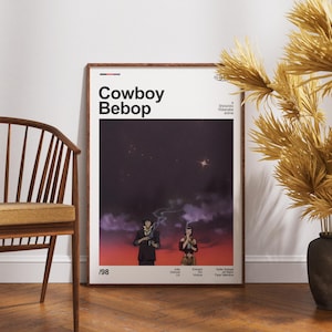 Cowboy Bebop Poster | Cowboy Bebop Print | Anime Poster | Anime Manga Art Print | Minimalist Poster | Vintage Retro Print | Flexible Sizes
