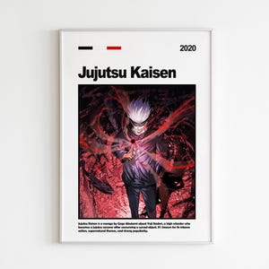Jujutsu Kaisen Poster, Jujutsu Kaisen Anime Print, Anime Poster, Anime Manga Art Print, Minimalist Poster, Vintage Retro Print
