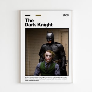 The Dark Knight Movie Poster, Canvas Wall Art, Personalized gift, Art Print, Home Decor