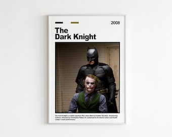 The Dark Knight Movie Poster, Canvas Wall Art, Personalized gift, Art Print, Home Decor