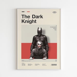 The Dark Knight Movie Poster, Canvas Wall Art, Personalized gift, Art Print, Home Decor