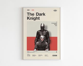 The Dark Knight Movie Poster, Canvas Wall Art, Personalized gift, Art Print, Home Decor