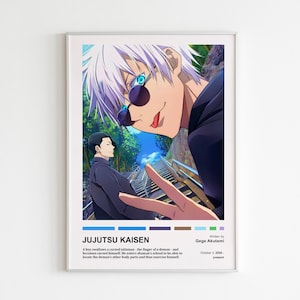 Jujutsu Kaisen Poster, Jujutsu Kaisen Anime Print, Anime Poster, Anime Manga Art Print, Minimalist Poster, Vintage Retro Print