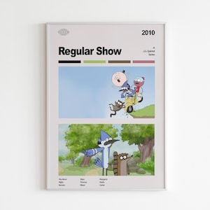Regular Show, Regular Show Poster, Minimalist Poster, Wall Decor, Epic TV Series Poster