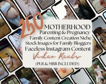 250 Motherhood & Parenting Instagram Reel Videos | Pregnancy Stock Footage Bundle for Mom Influencers, Content Creators, Parenting Blogs