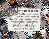 250 Witchy Aesthetic Reels Bundle | Tarot, Crystals, Herbs, Astrology Stock Videos for TikTok & Instagram | Spiritual Content Creator Kit