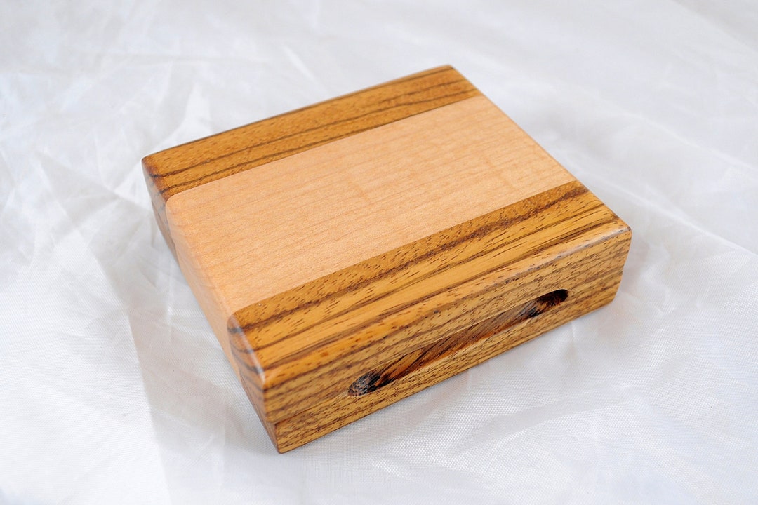 Wood Playing Card Case Zebrawood & Curly Maple Etsy