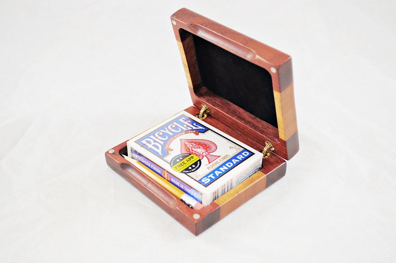 Wood Playing Card Case Padauk & Khaya Etsy