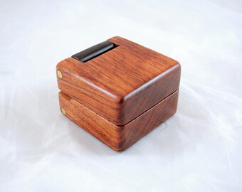 Ring Box - Bubinga & Peruvian Walnut #121 | for Engagement Ring | for Proposal