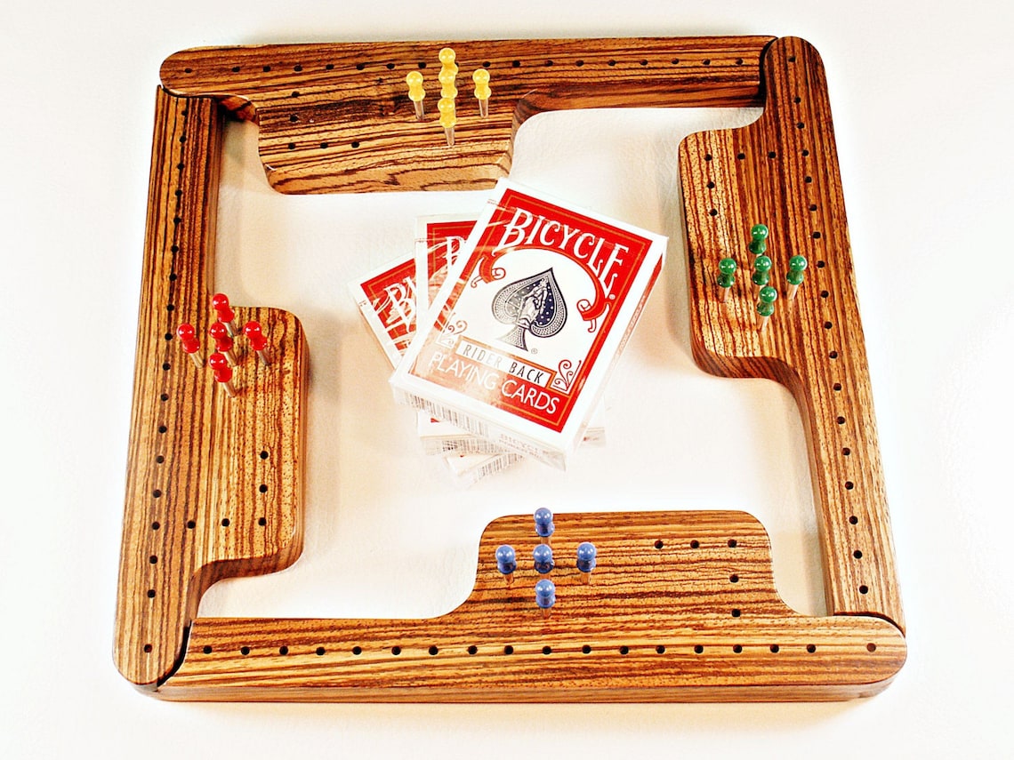 Pegs and Jokers Game Set Zebrawood Etsy
