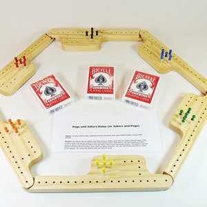 Pegs and Jokers Game Set - White Ash | Free Shipping | Truly Hand-Crafted | Family Heirloom